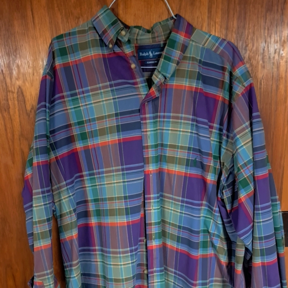 Ralph Lauren plaid 2XLT. Almost new.